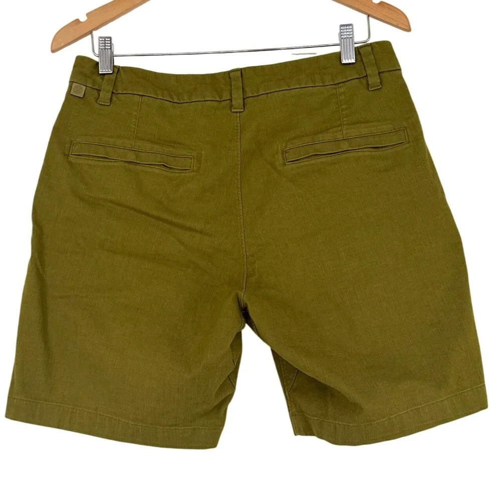 Lululemon Commission Shorts Mens 33 Olive Green Slim Fit 7 Inch Inseam